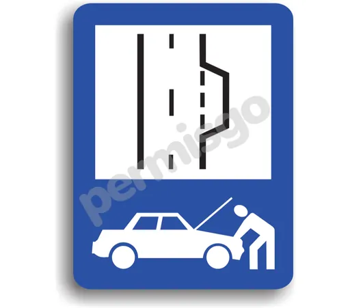 Semnul de circulație „Refugiu rezervat depanării”