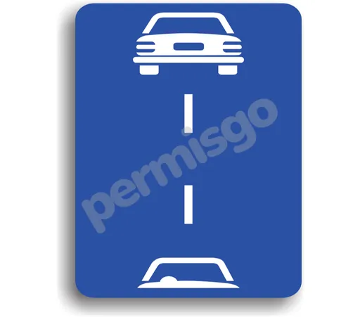 Semnul de circulație „Distanța de siguranță între vehiculele pentru viteze de cel mult 60 km/h”