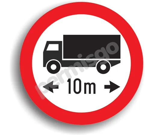 Semnul de circulație „Accesul interzis autovehiculelor sau ansamblurilor de vehicule cu lungimea mai mare de ... m”