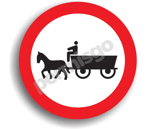 Semnul de circulație „Accesul interzis vehiculelor cu tracțiune animală”