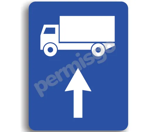 Semnul de circulație „Traseu de urmat pentru anumite categorii de autovehicule”