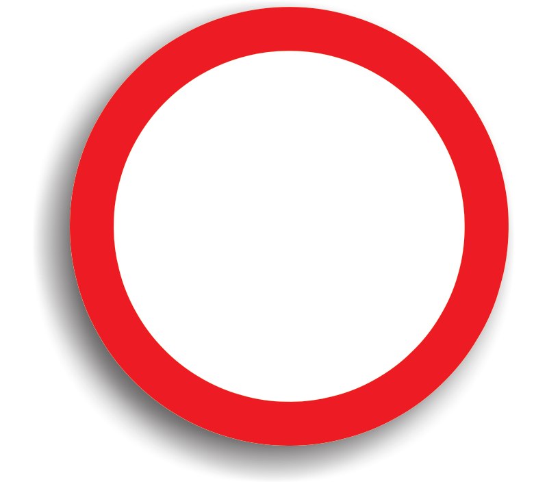 Indicatorul rutier Circulația interzisă în ambele sensuri